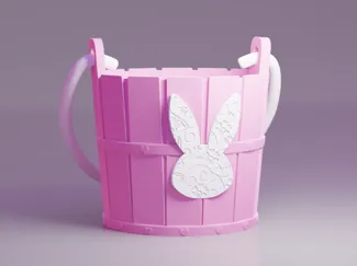Easter Bunny Candy Bucket & Flower Pot Cover 2in1