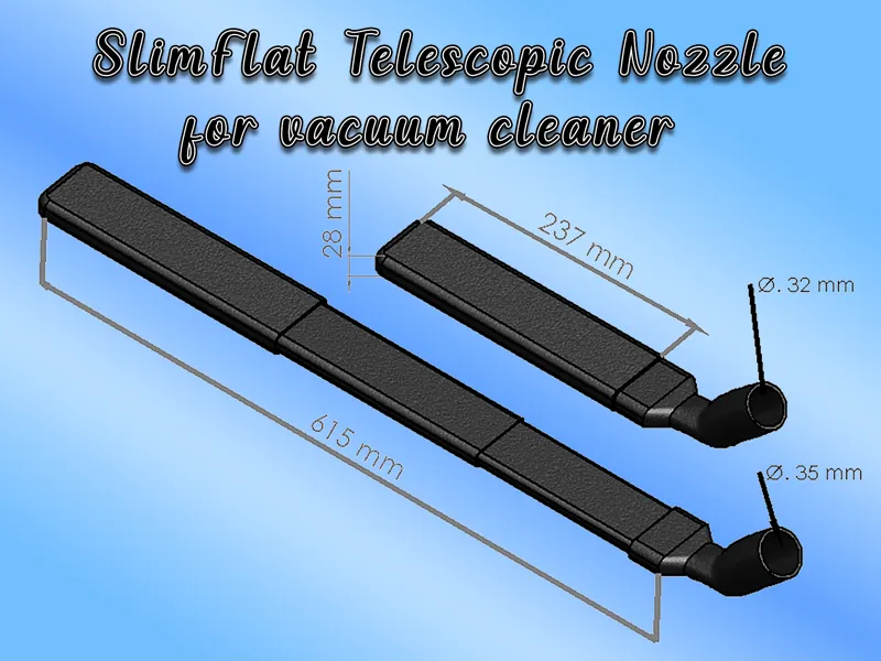 SlimFlat Telescopic Nozzle For Vacuum Cleaner Poop