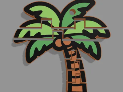 Flexi Palm Tree Keyring
