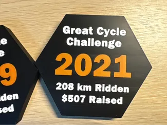 Great Cycle Challenge (GCC) Custom Wall Hex Plaque