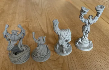 Escenografía en miniatura: Tabletop RPG Elemental Miniatures All 4 Full Set — vista de referencia 3