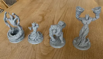 Escenografía en miniatura: Tabletop RPG Elemental Miniatures All 4 Full Set — vista de referencia 4