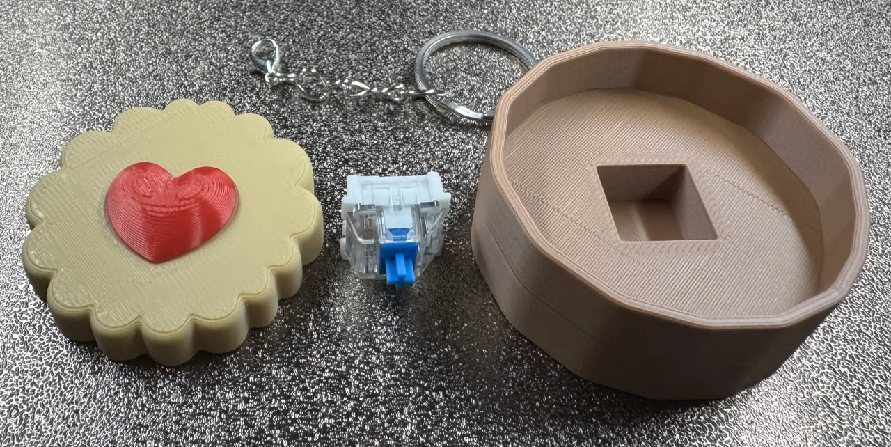Sweet Heart Jam Biscuit Fidget Clicker & Keychain view 3