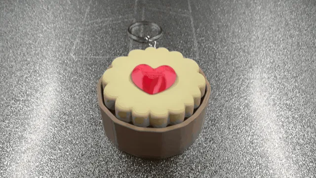 Sweet Heart Jam Biscuit Fidget Clicker & Keychain