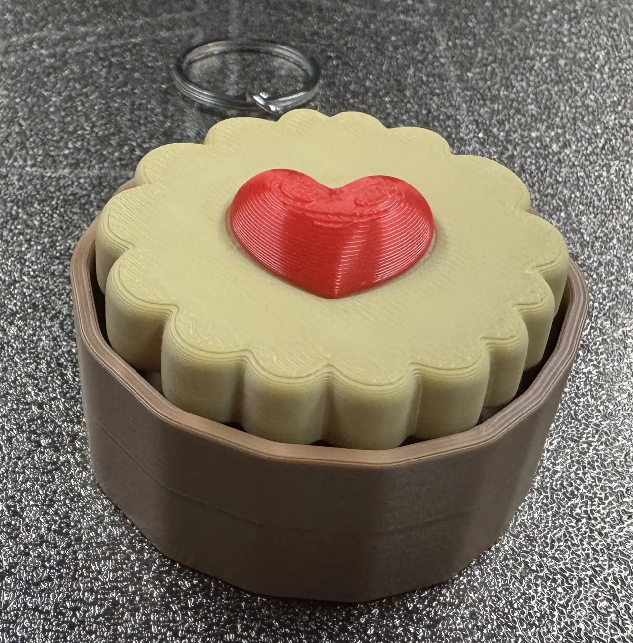 Sweet Heart Jam Biscuit Fidget Clicker & Keychain view 4
