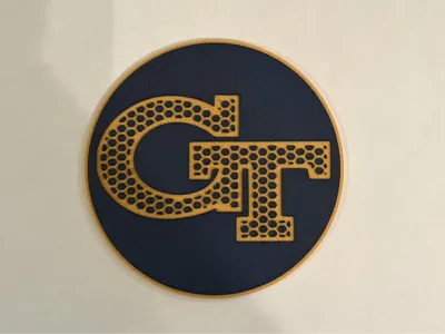 Georgia Tech Honeycomb Coaster