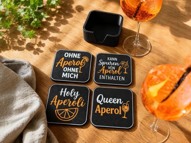 Aperol Untersetzer Set mit Halter 