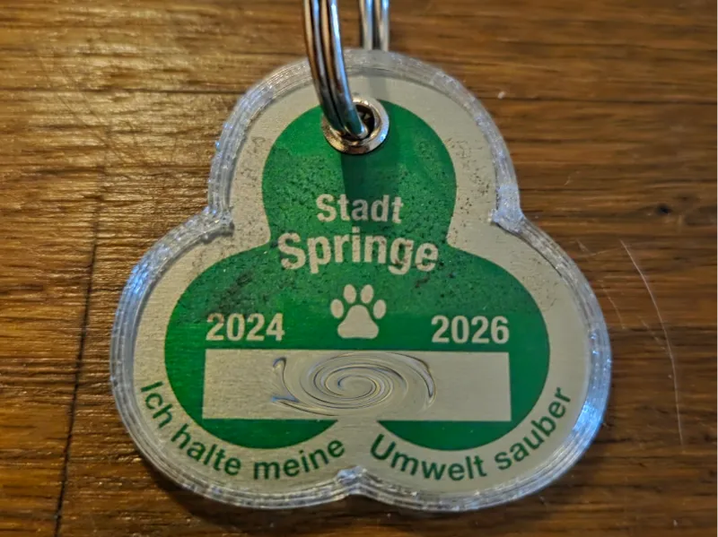 TPU Schoner für Hundesteuermarke