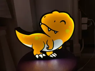 Cute T-Rex Dinosaur Lightbox