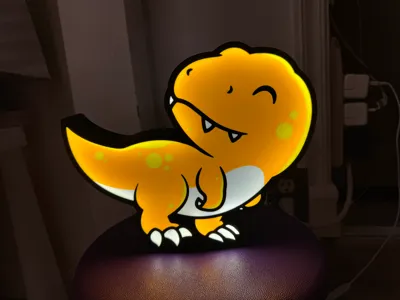 Cute T-Rex Dinosaur Lightbox