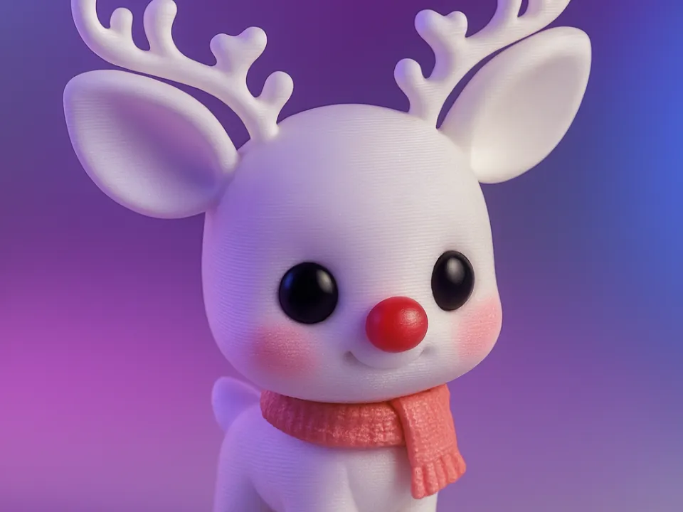 Cute Christmas Reindeer • Chibi Rudolph Decoration - Free 3D Print ...