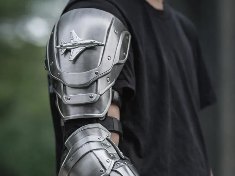Right hand armour with cool airplane
