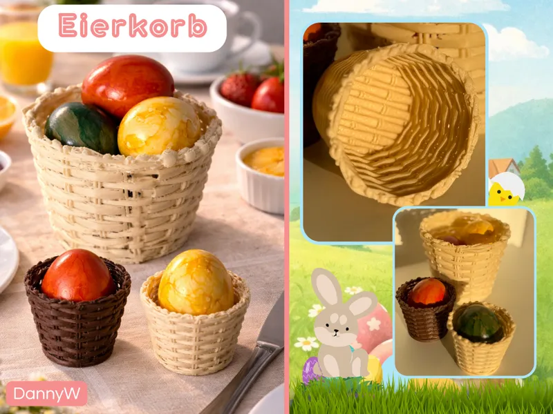 Eierkorb - geflochtener Eierbecher