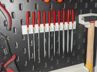 IKEA SKADIS - 10 miniature hand files holder