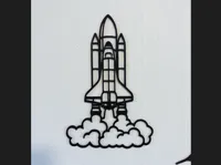 Décollage de navette spatiale — déco murale — photo 2