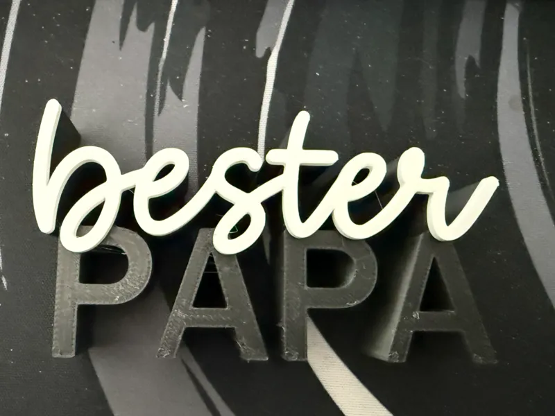 Schriftzug Bester PAPA und beste MAMA ca10 cm lang