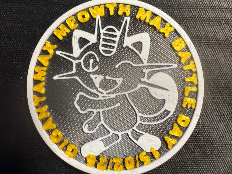 Gigantamax Meowth Max battle day coin
