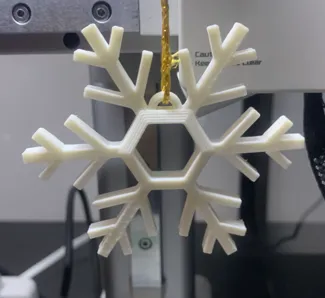 Hexagon snowflake christmas tree decoration