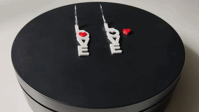 Pendientes Love puzzle