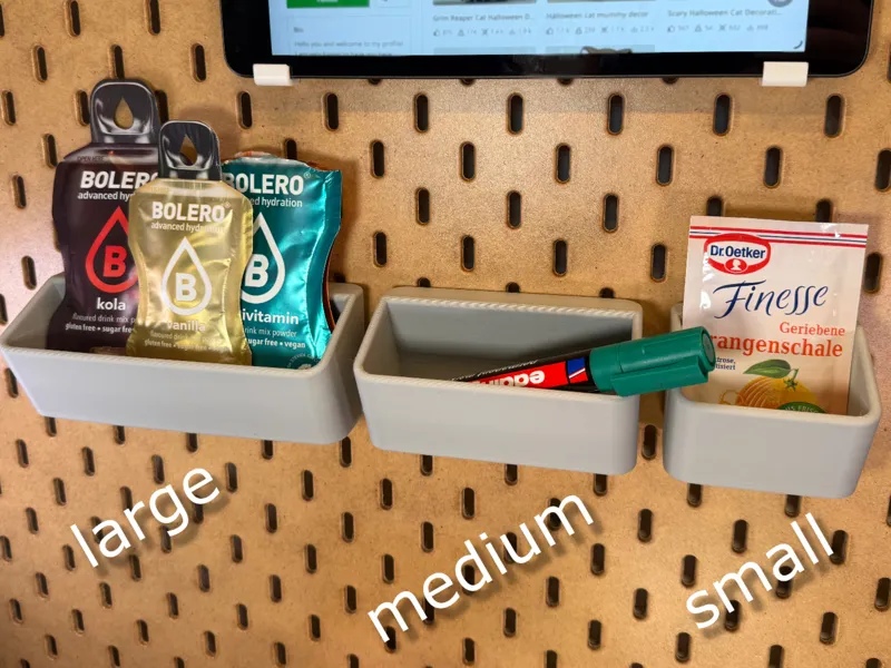 Ikea Skadis Storage Box (3 Sizes)