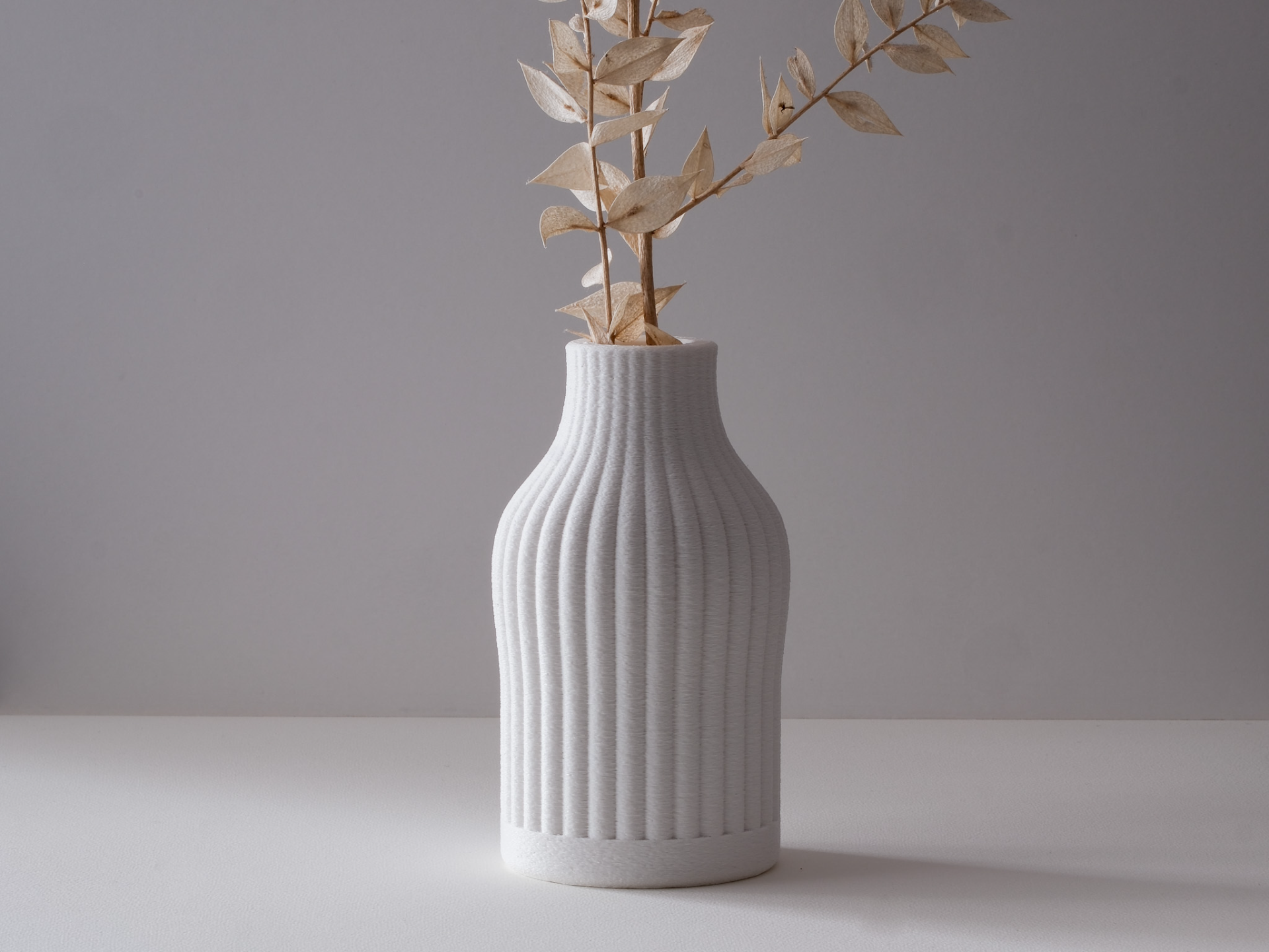 Cylindrical Fluted Vase