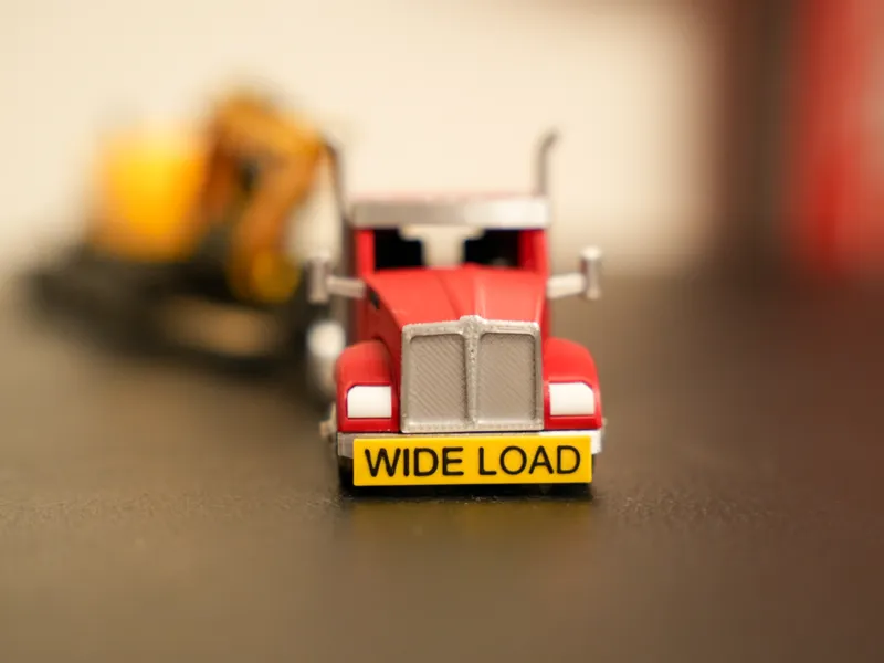1/64 Scale Wide Load Sign (AMS and No AMS)