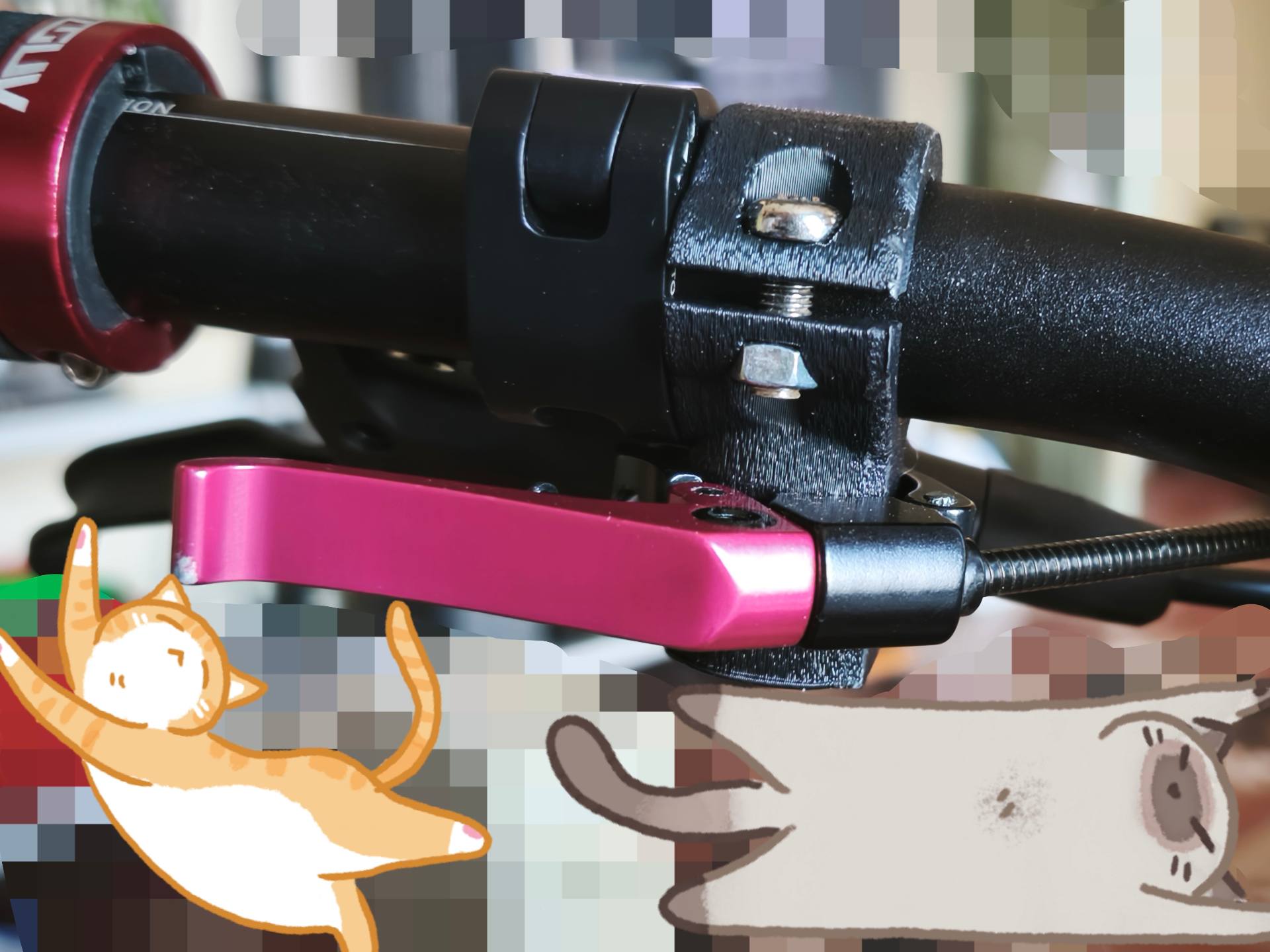 90° adapter for bike handlebar accessories