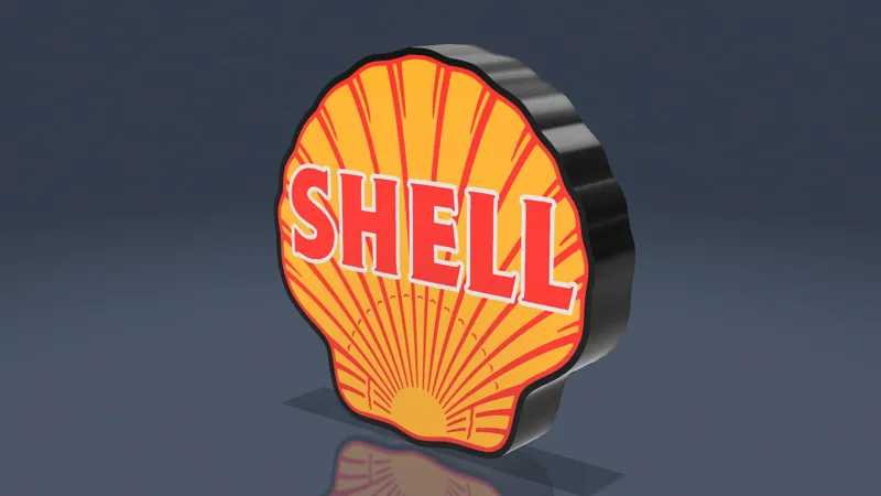 Shell Gas Pump Globe Light Box