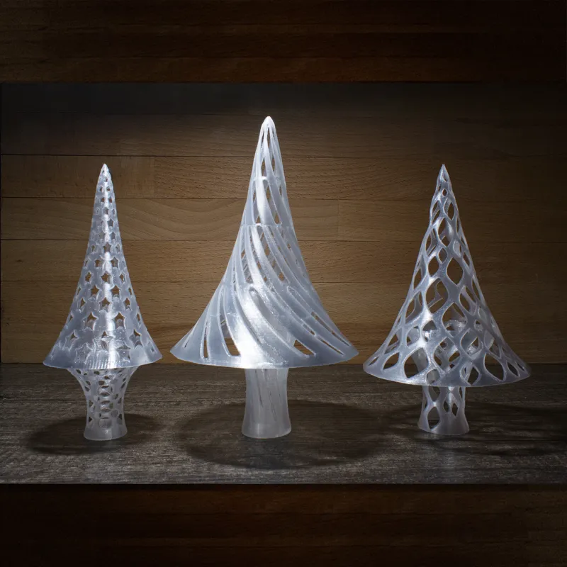 Trio of Christmas Trees - no supports & easy to print