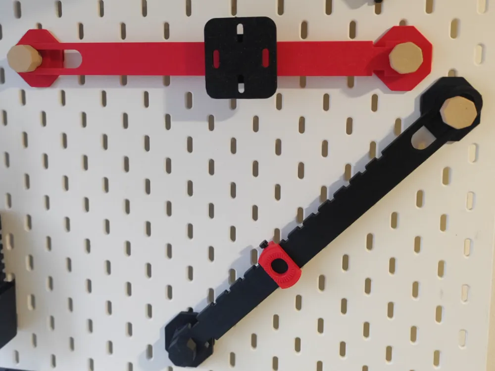 IKEA SKADIS pegboard, 24mm round hole pegboard slide rail accessories ...