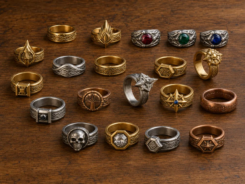 Letrero o emblema decorativo: Anelli del Potere - Lord of the rings. Referencia del modelo original.