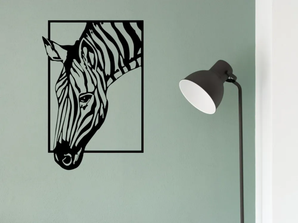 Zebra Head in Picture Frame Wall Decor - Free 3D Print Model - MakerWorld