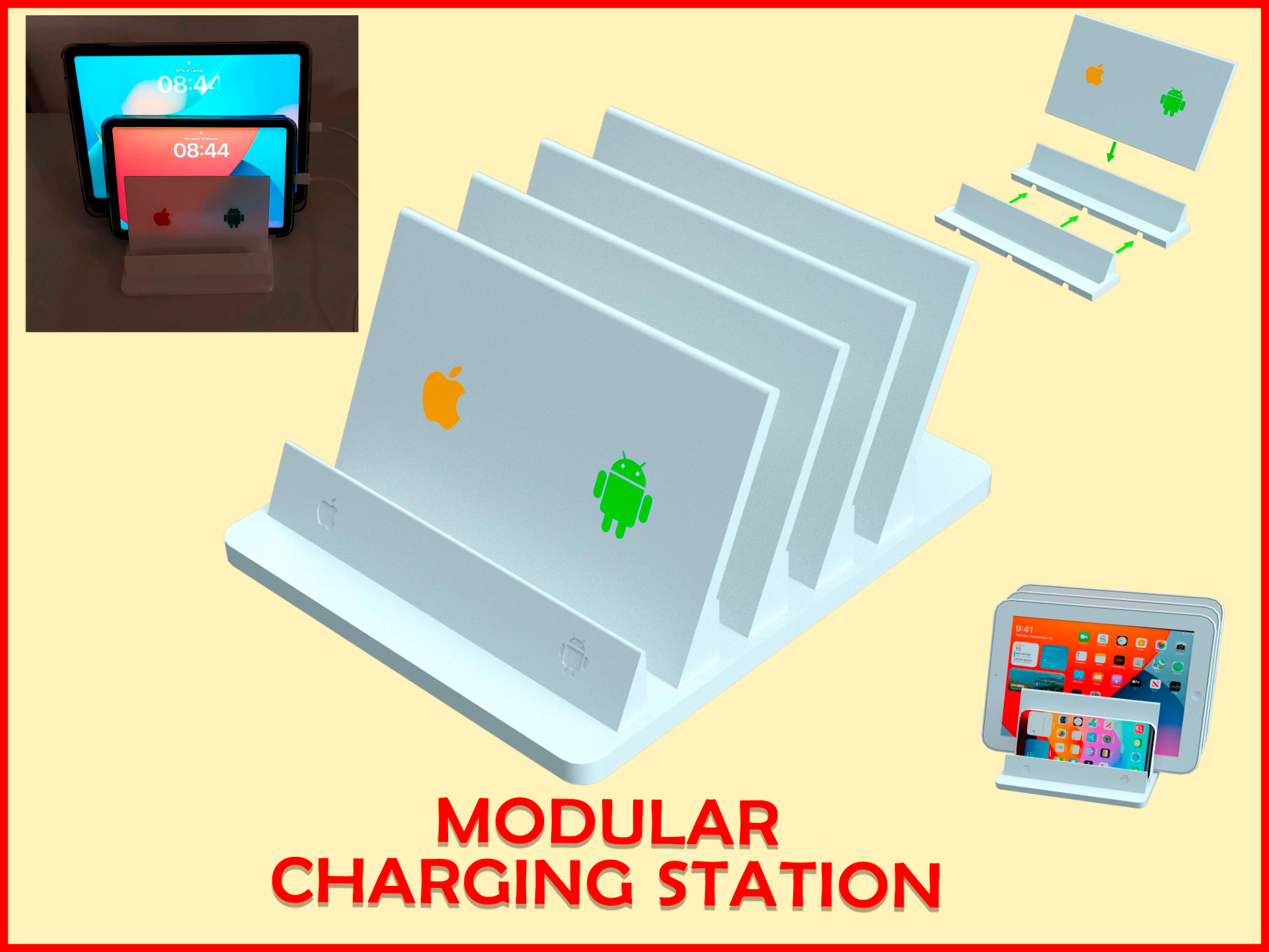 Stazione di ricarica modulare tablet/cellulari 