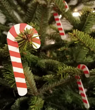 Flat Christmas Candy Canes