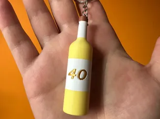 Bottle Of Wine Keychain