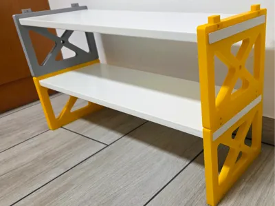 Shoe rack with Ikea BURHULT shelf