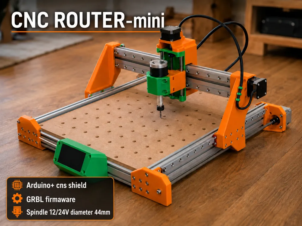 Modelo para impresión 3D: CNC Router - mini. Referencia del modelo original.