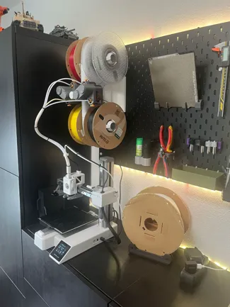 Holding bracket for AMS lite on IKEA Skadis