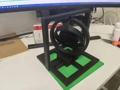 Rotating Platform Gyro 3 axis rotation gyro model (Three-axis Rotation Gyroscope Platform) by ...