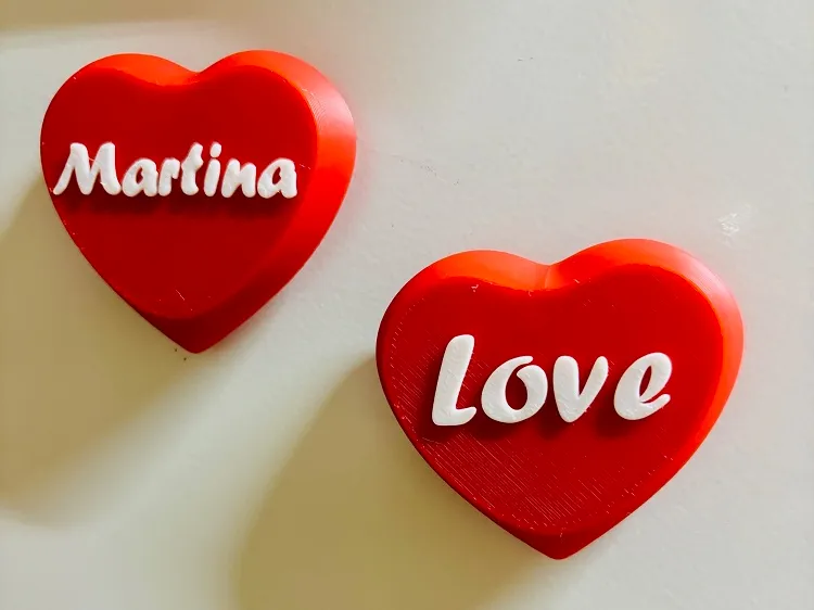 Customizable Heart Fridge Magnet