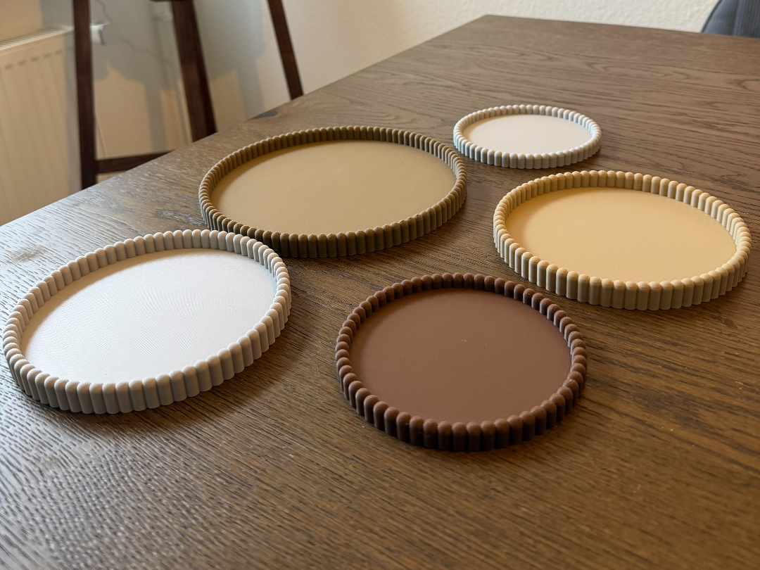 Riva Decorative Tray Set (12, 15 & 20 cm) 3D model