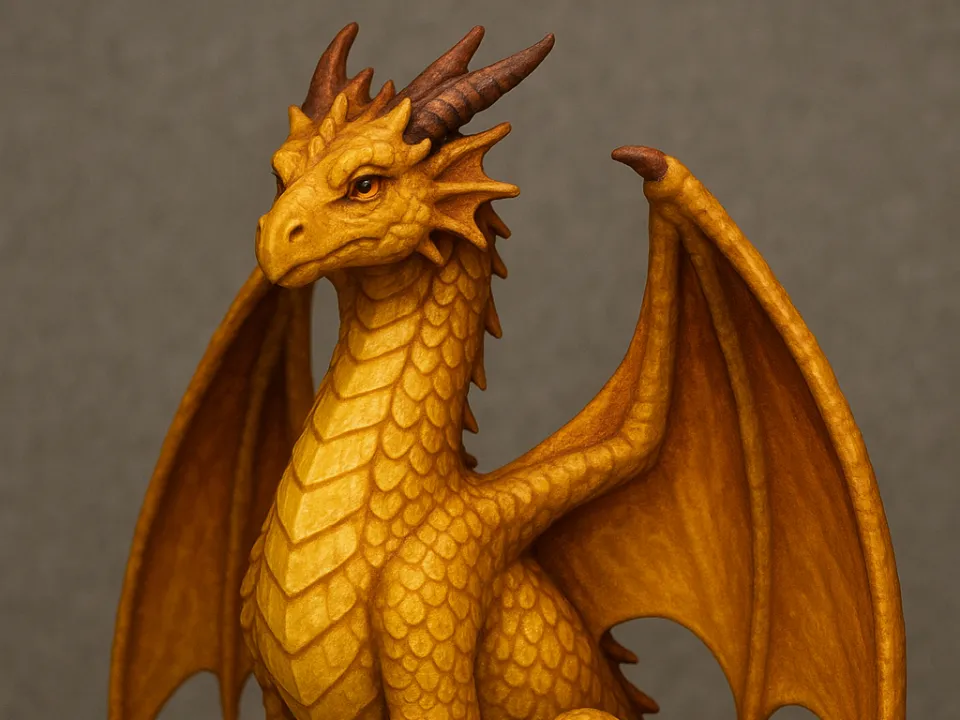 Golden dragon - Free 3D Print Model - MakerWorld