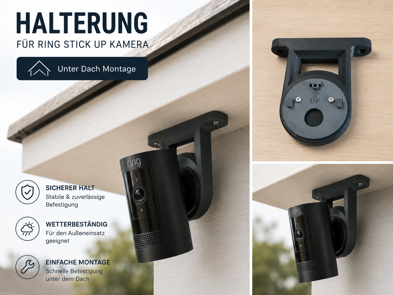 Ring Stick Up Cam Halterung Unterdach Pfosten L/R