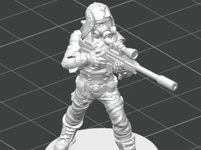 Miniature: Wasteland Gas Mask Sniper