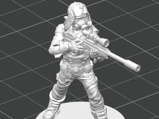 Miniature: Wasteland Gas Mask Sniper
