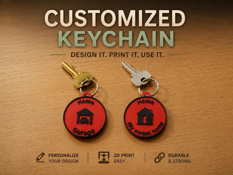 Customizable keychain - Texts, Ikons - create