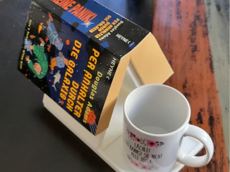 Bookholder with coaster