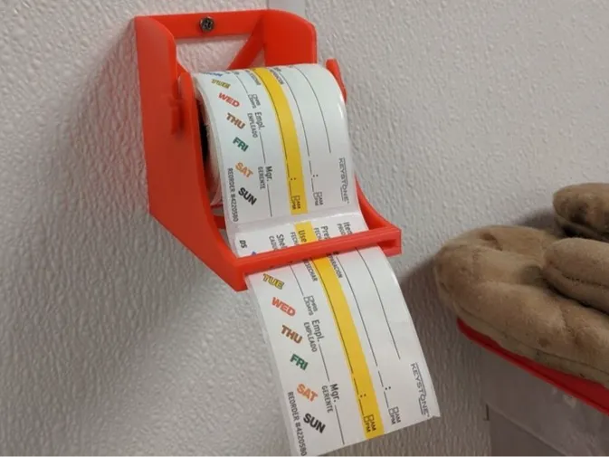 Kitchen Food Label Dispenser - Wall Mounted