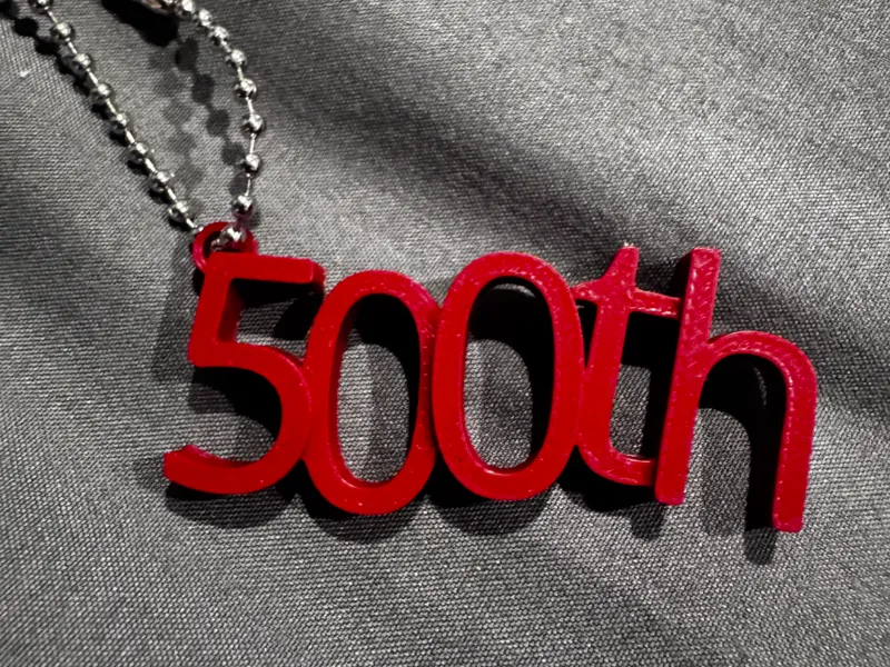 500th key chain