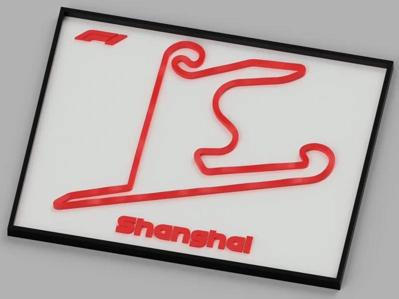 F1 Track - China Shanghai with elevation